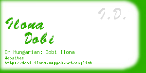 ilona dobi business card